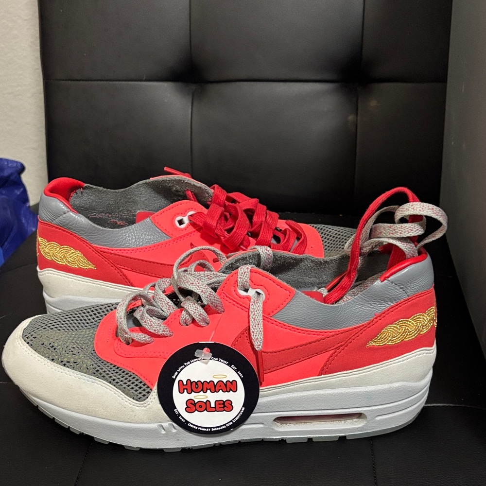 Nike Red and Gray Men's Sneakers